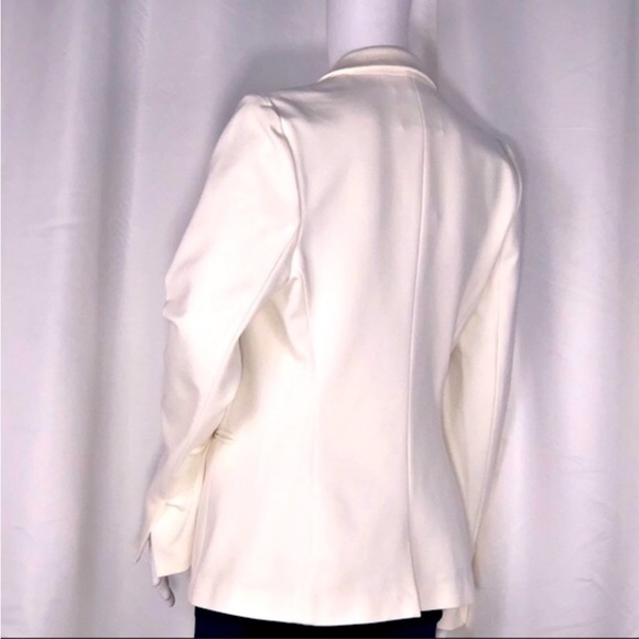 L’Agence Cream Double Breasted & 2 Button Blazer Jacket Split Back & Sleeves SzM - Picture 9 of 13